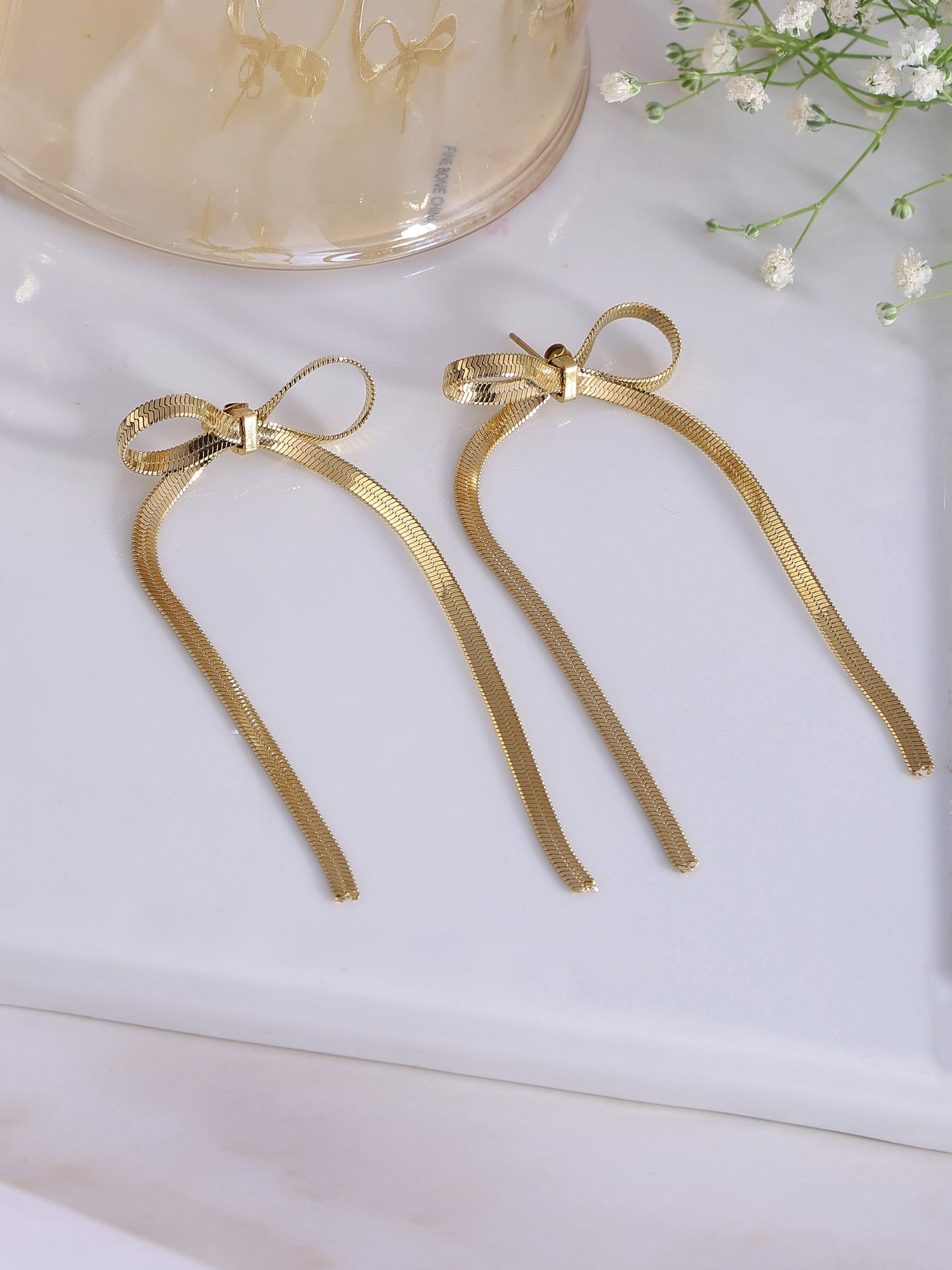 Bow Tie Drop Earrings