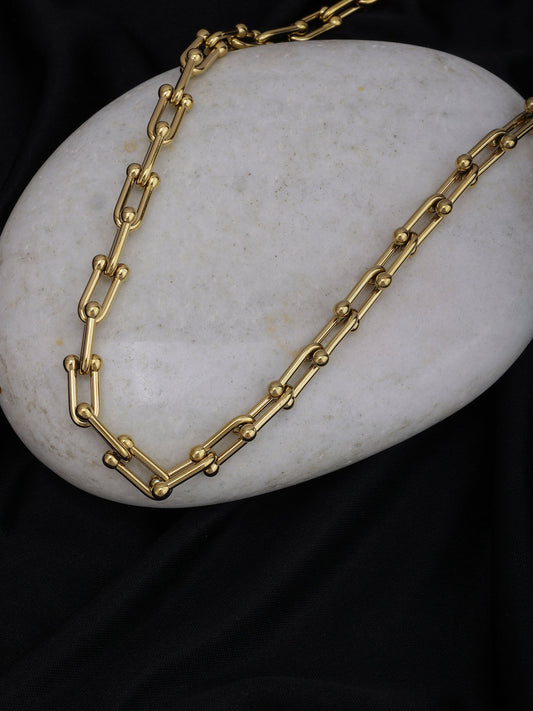 Gold Paperclip Chain Necklace