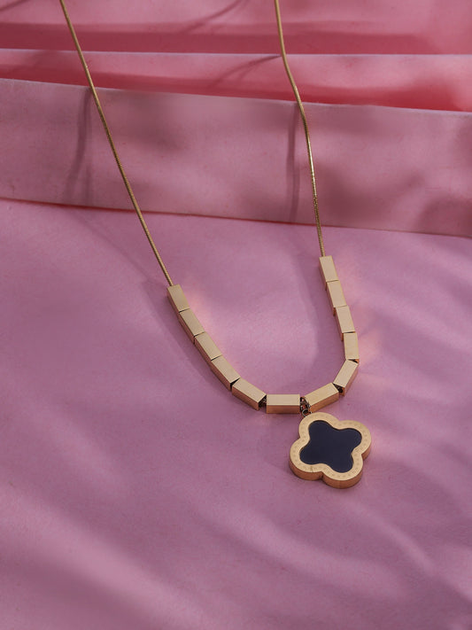 Gold-Plated Clover Necklace
