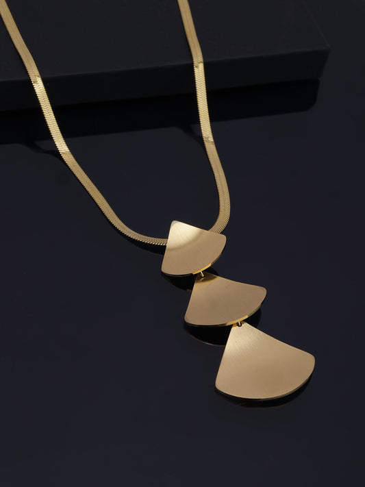 Geometric pendant necklaces