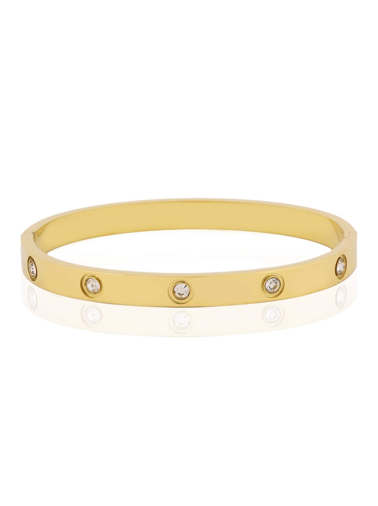 18k Gold Plated Bracelet With American Diamond