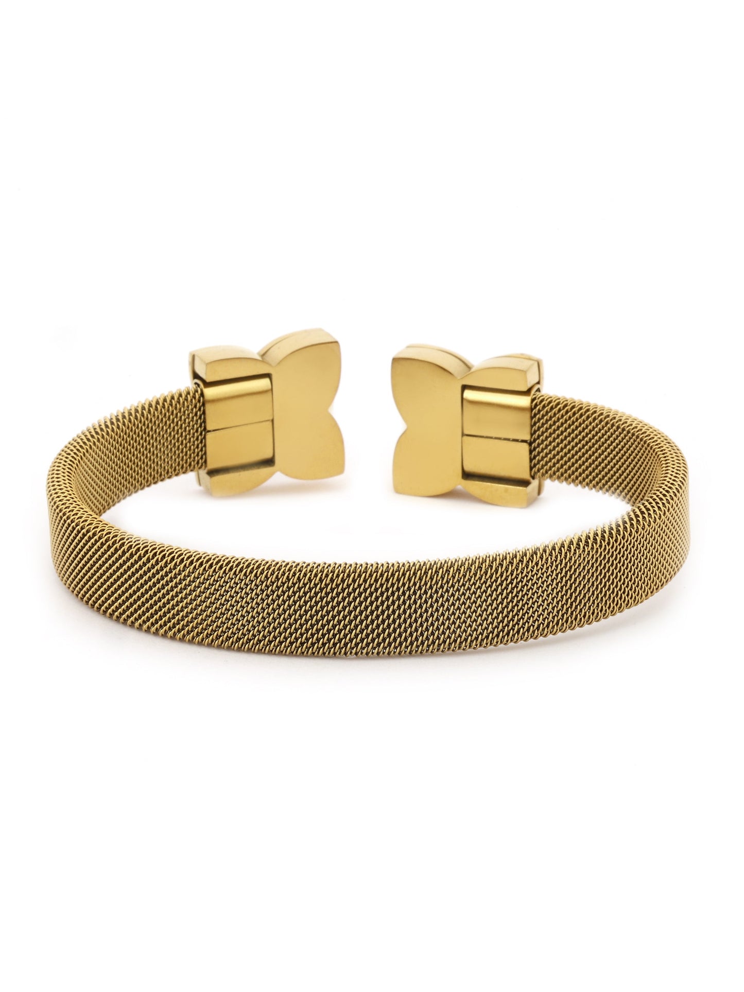 Black & White Enamel Clover Bangle