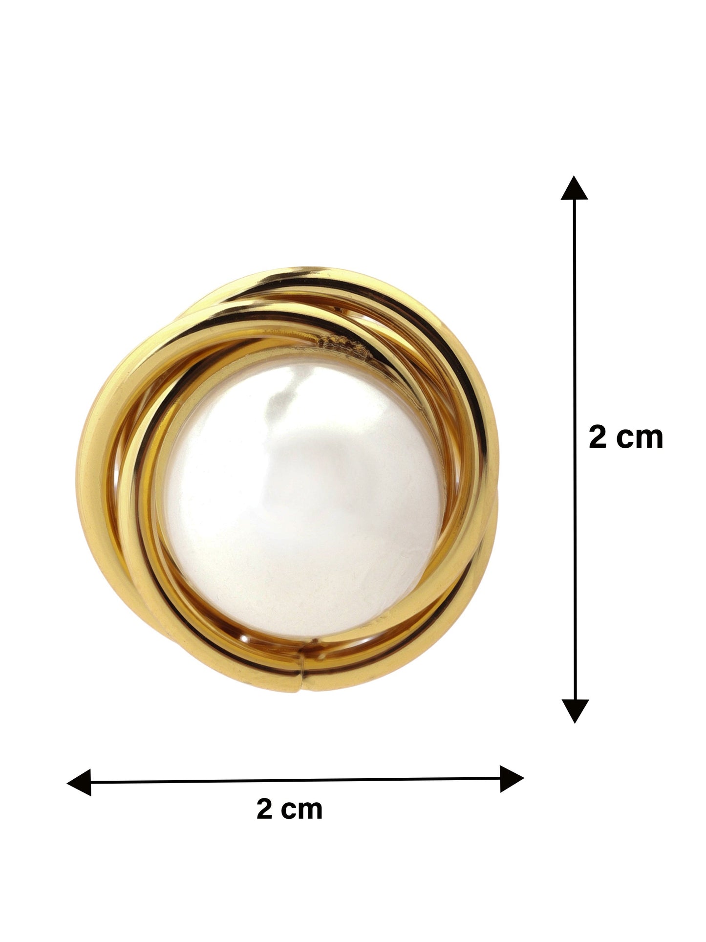 Gold-Plated Pearl Dome Earrings