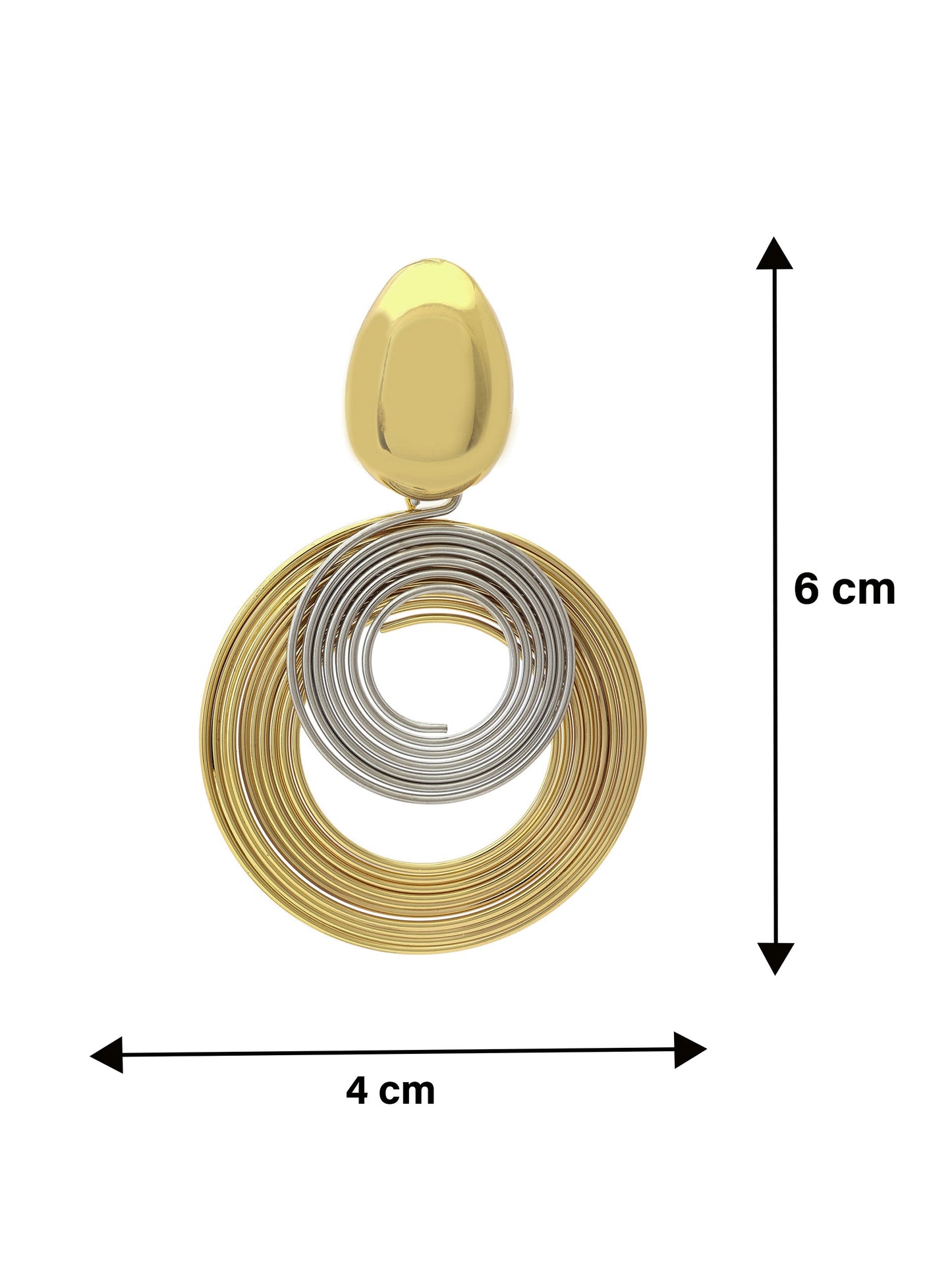 Gold & Silver Spiral Hoop Earrings