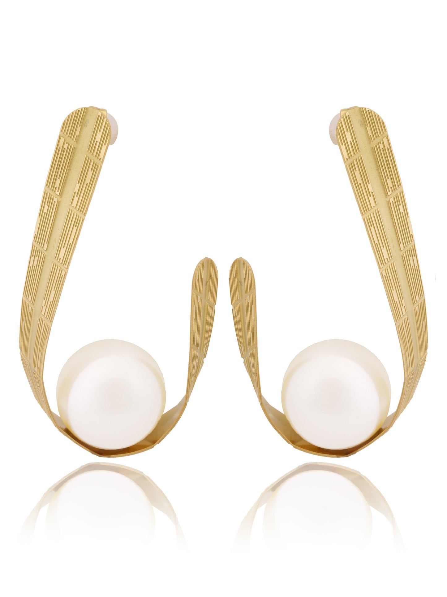 Designer Abstract Pearl Earrings