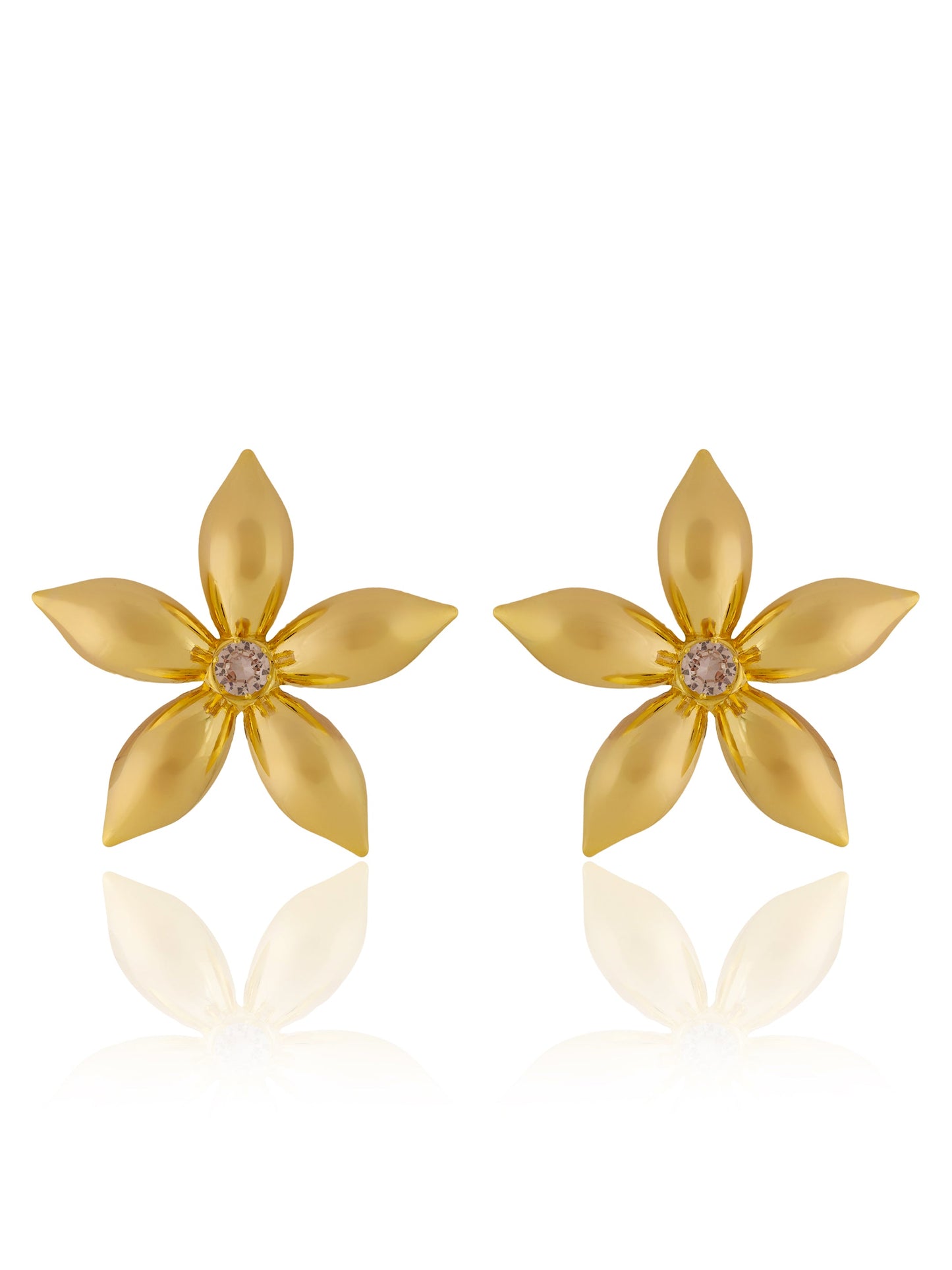 Crystal Center Blossom Earrings