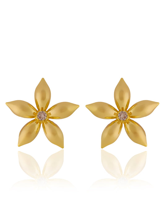 Crystal Center Blossom Earrings