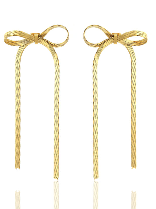 Bow Tie Drop Earrings
