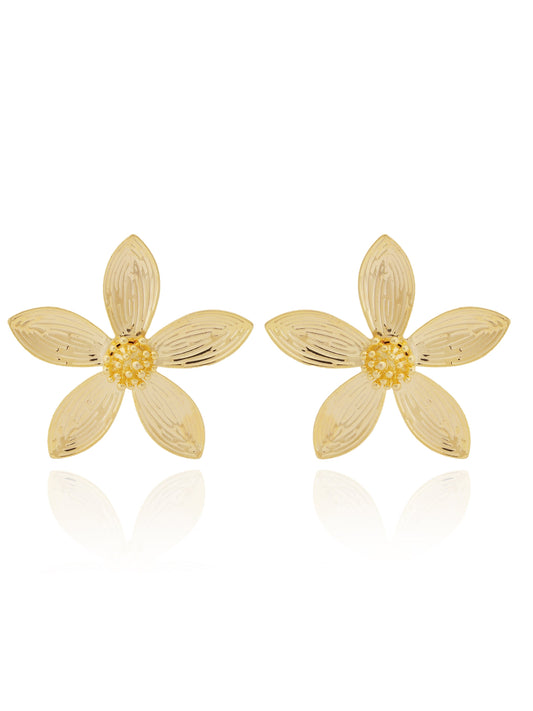 Daisy Inspired Gold Earrings
