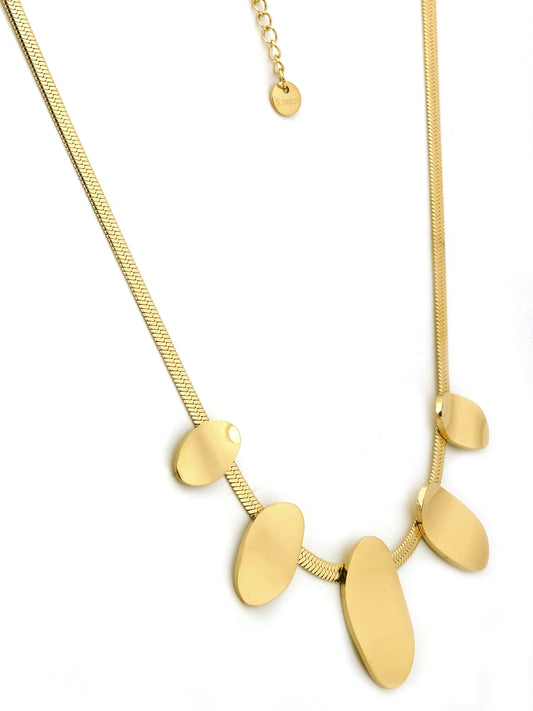 Gold Plated Pebble Necklace