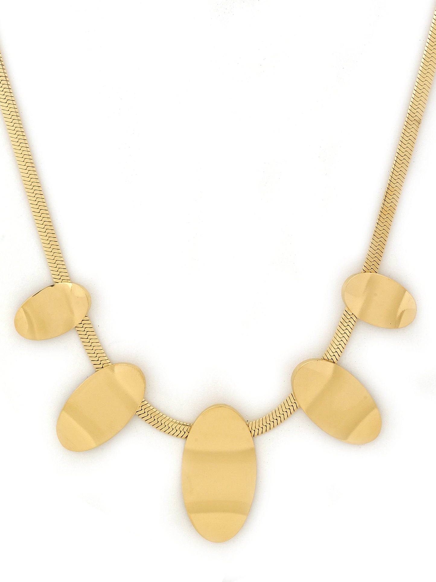 Gold Plated Pebble Necklace