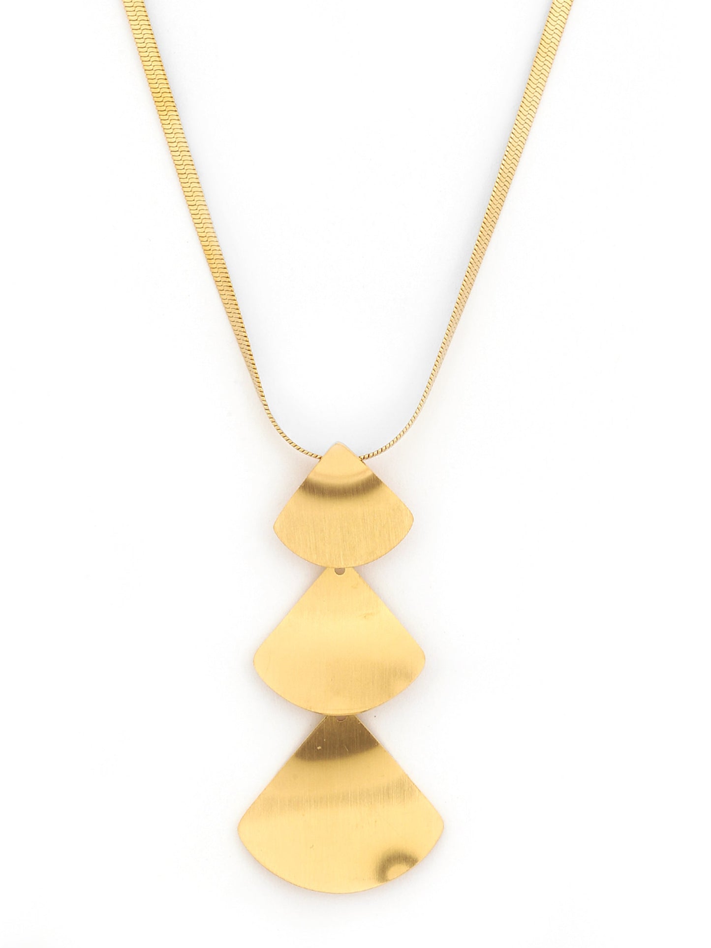 Geometric pendant necklaces
