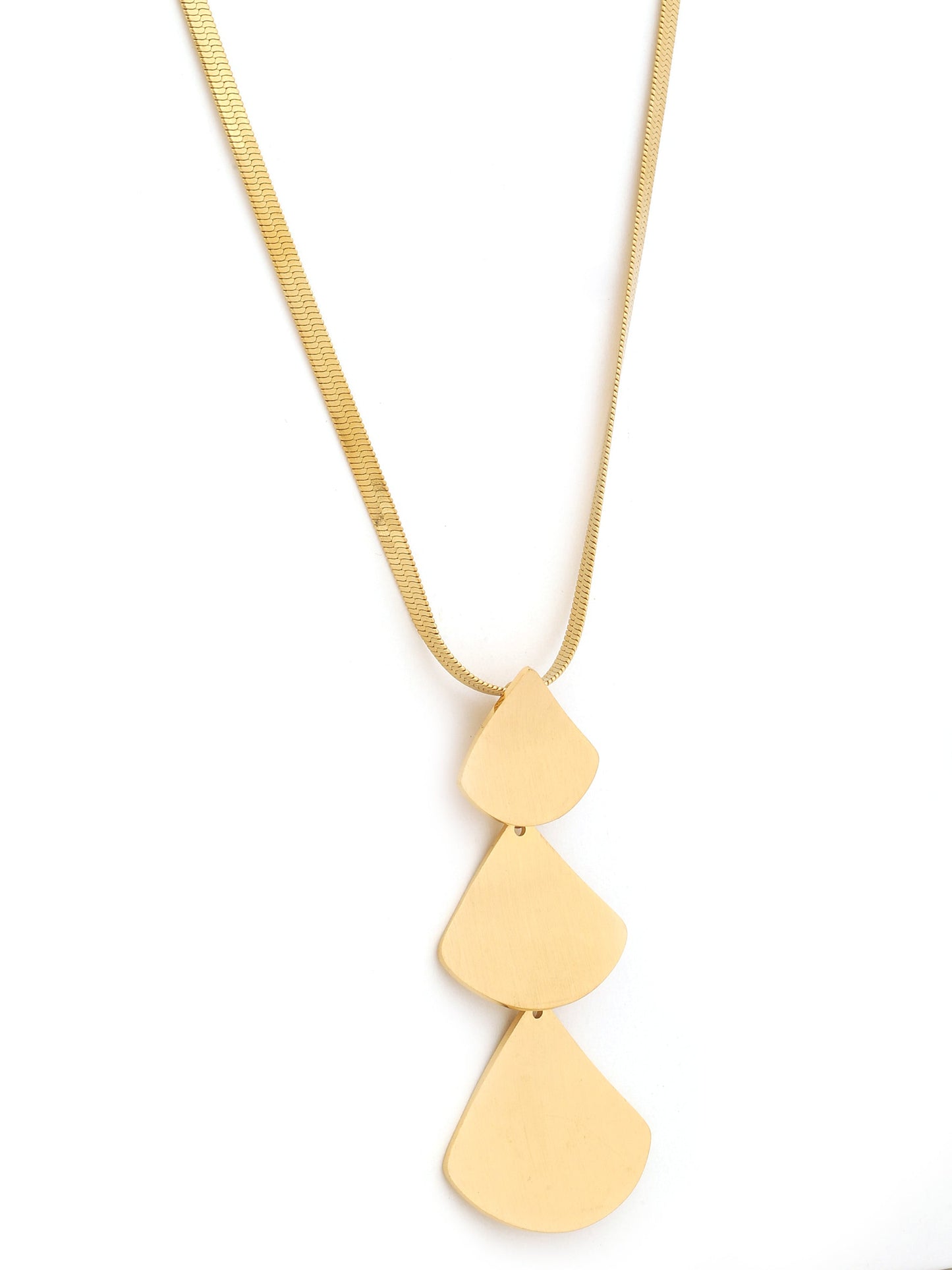 Geometric pendant necklaces