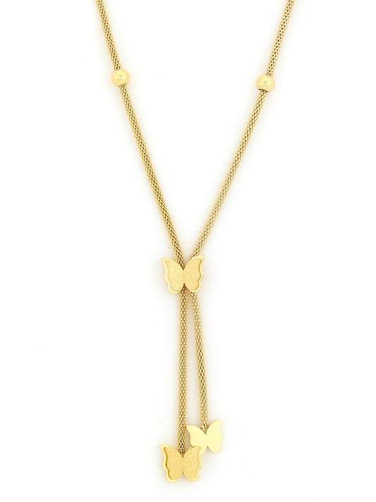 Gold Butterfly Pendant Necklace