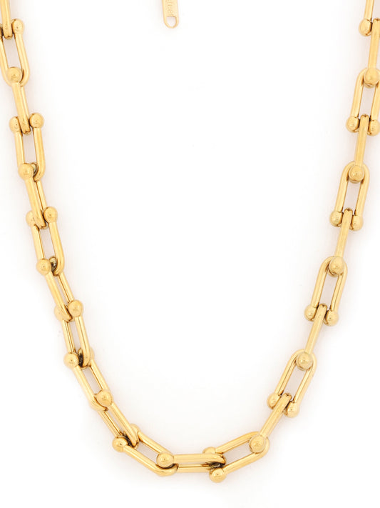 Gold Paperclip Chain Necklace