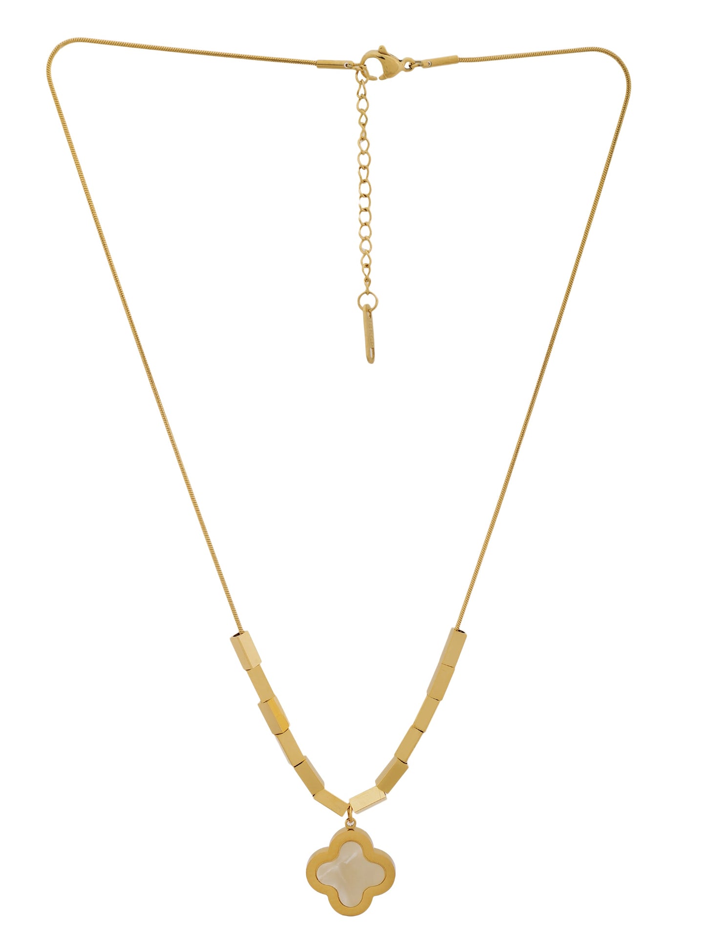 White Clover Charm Necklace