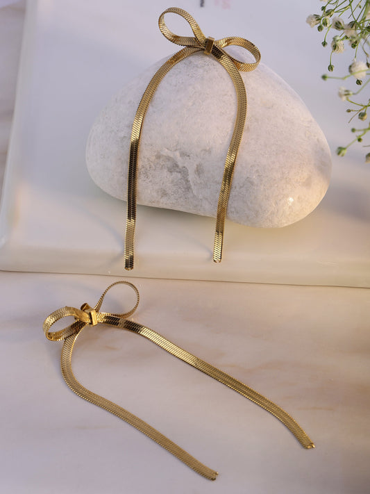 Bow Tie Drop Earrings