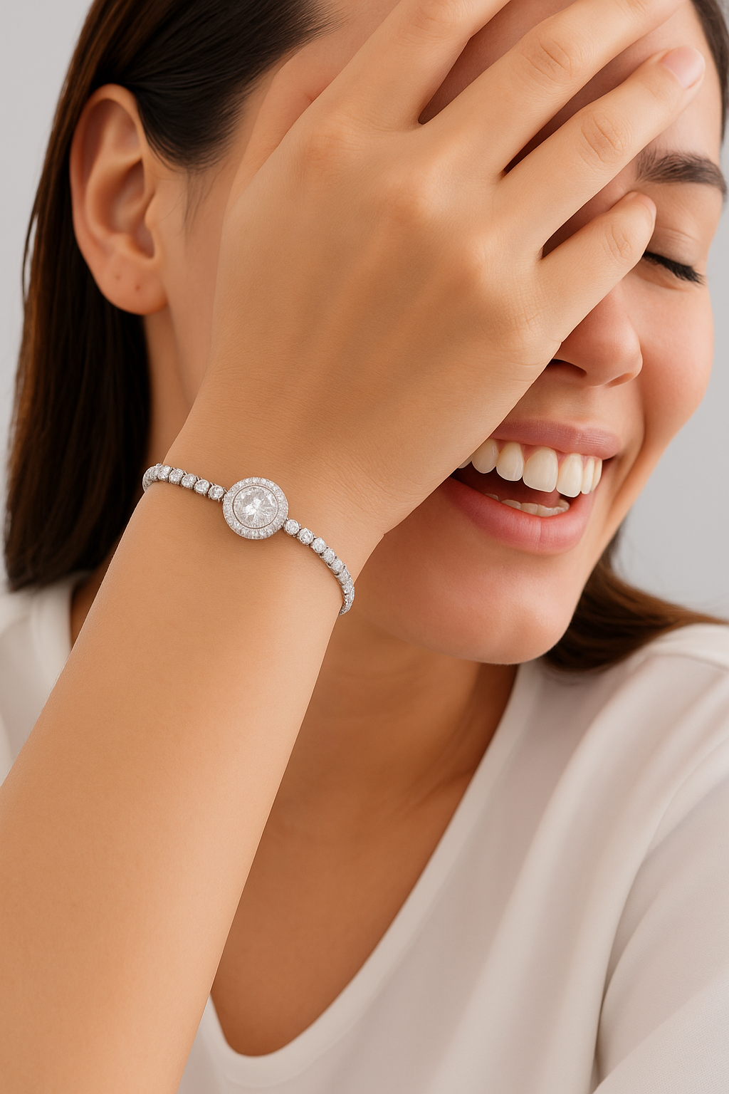 Round  Diamond Tennis Bracelet